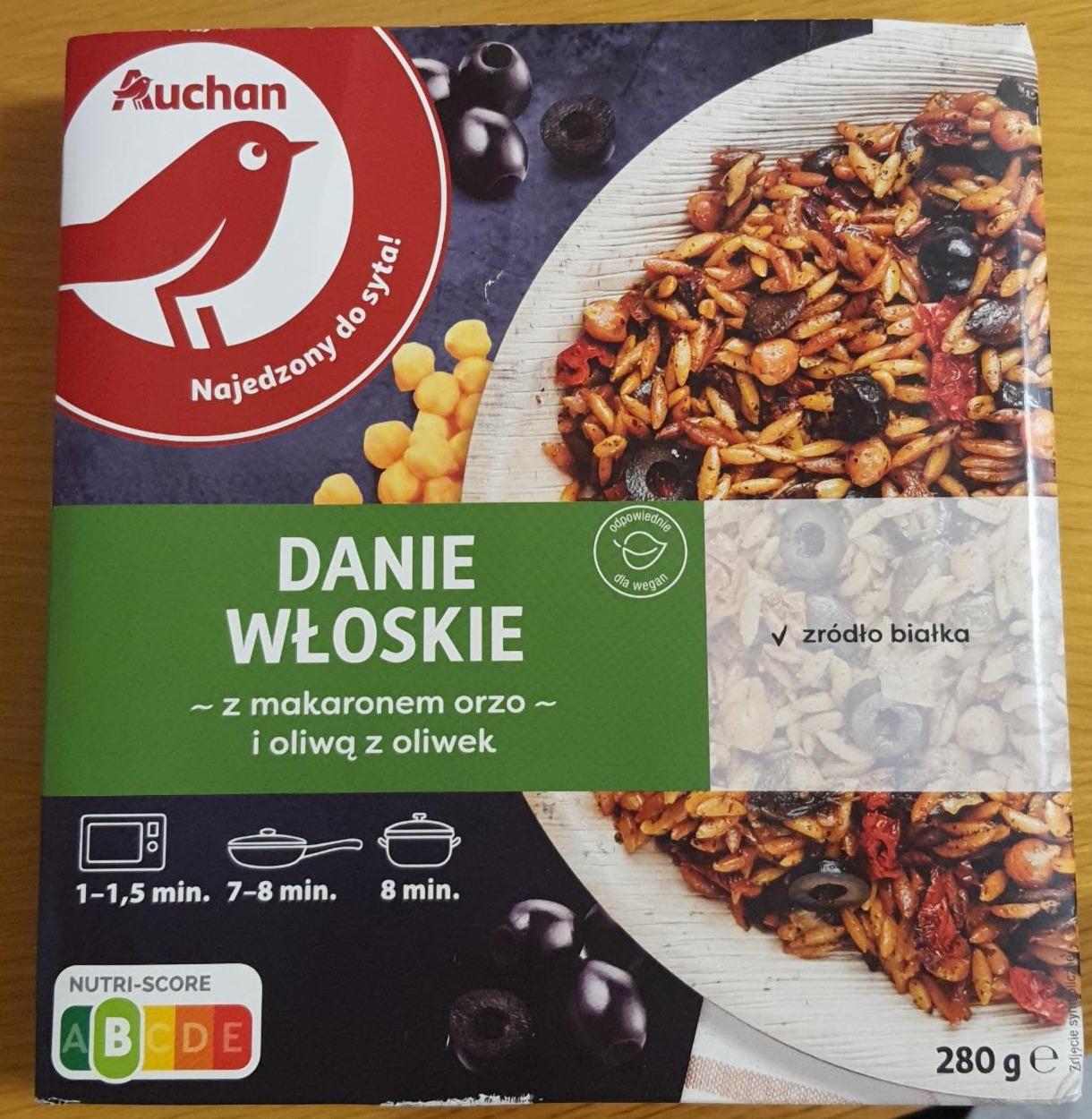 Fotografie - Danie wloskie z makaronem orzo i oliwą z oliwek Auchan