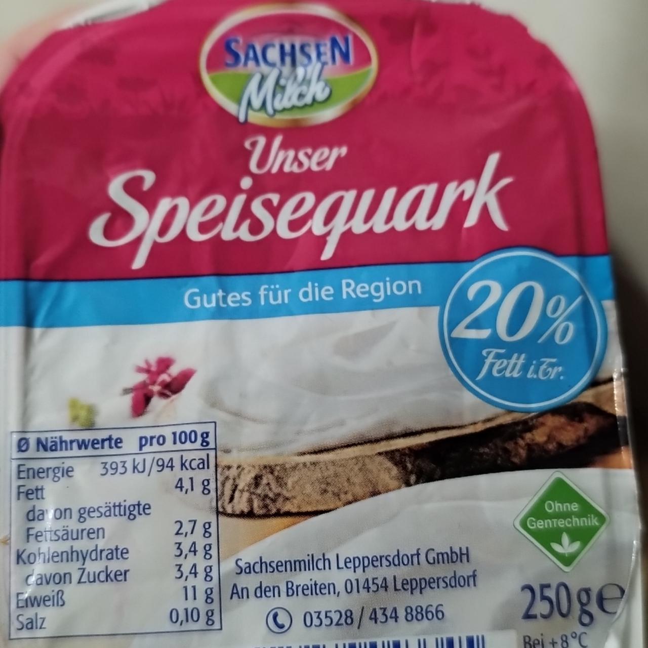 Fotografie - Unser speisequark 20% Fett Sachsen Milch