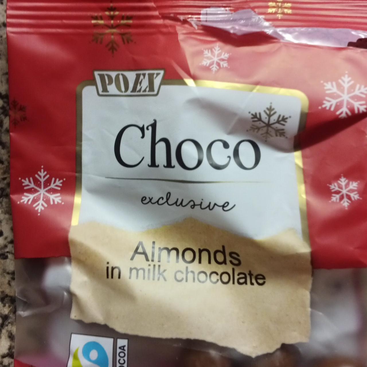Fotografie - Choco exclusive Almonds in milk chocolate Poex