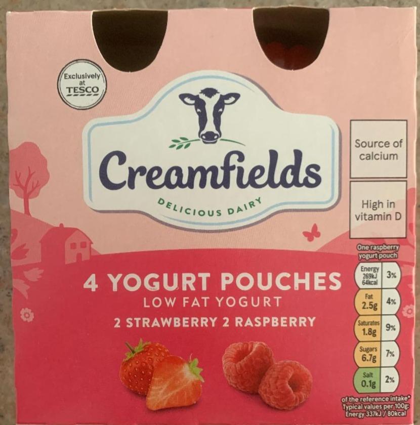 Fotografie - 4 Yogurt Pouches Strawberry Creamfields