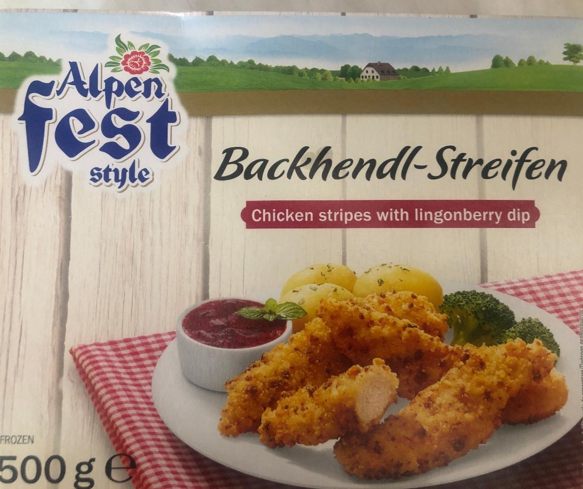 Fotografie - Backhendl-Streifen Chicken stripes with lingonberry dip