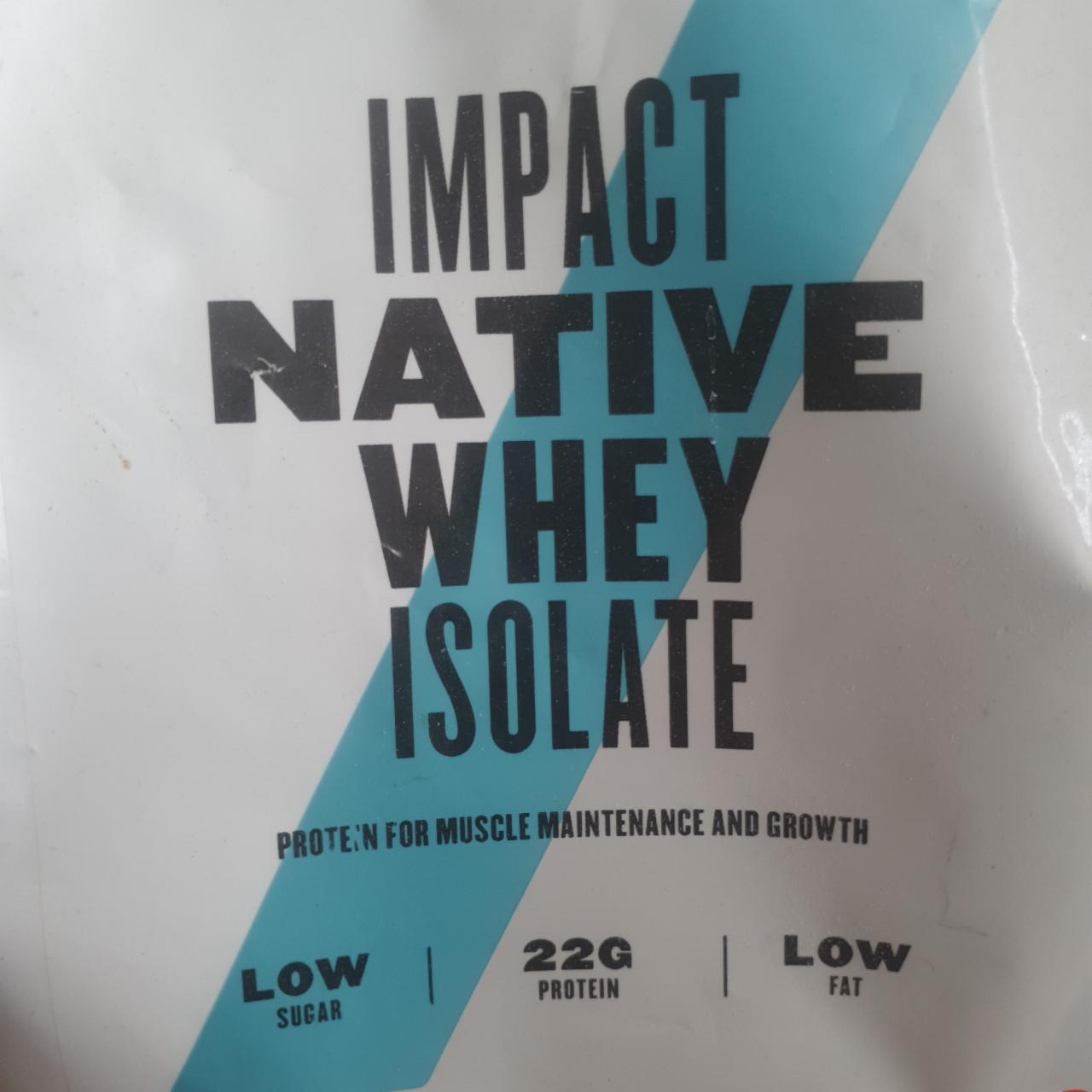 Fotografie - Impact Native Whey Isolate Natural Strawberry MyProtein