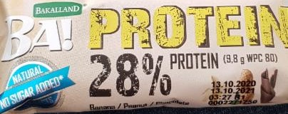 Fotografie - Protein bar Ba! 28% banana peanut chocolate Bakalland