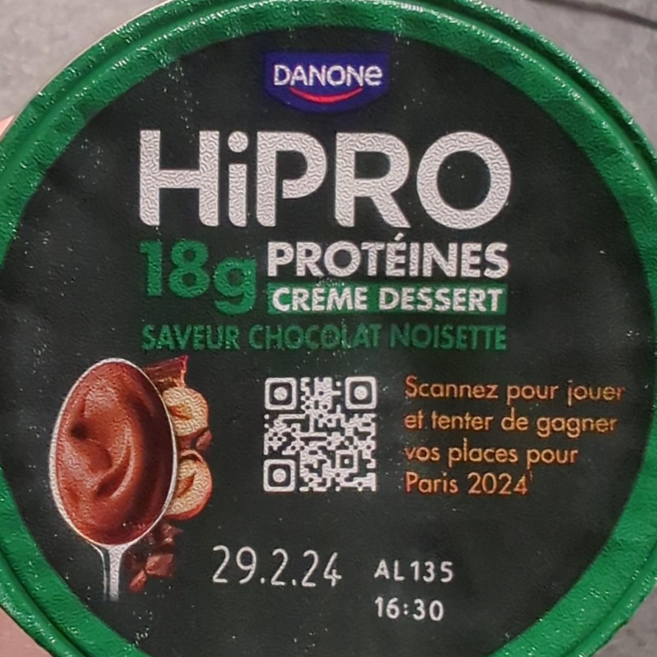 Fotografie - HiPro creme dessert saveur Chocolate noisette Danone