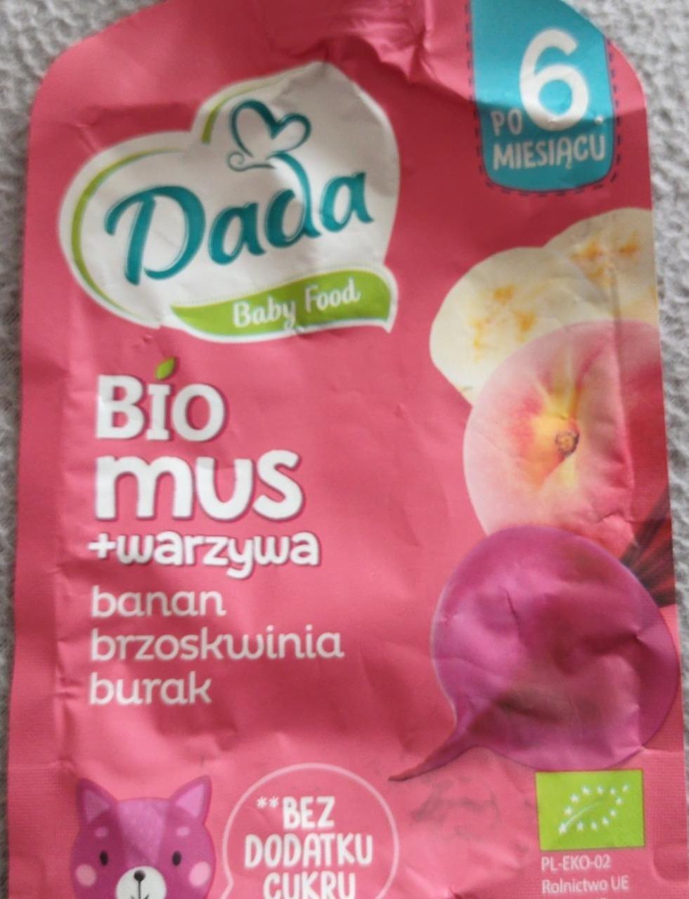 Fotografie - Baby Food Bio mus + warzywa banan brzoskwinia burak Dada