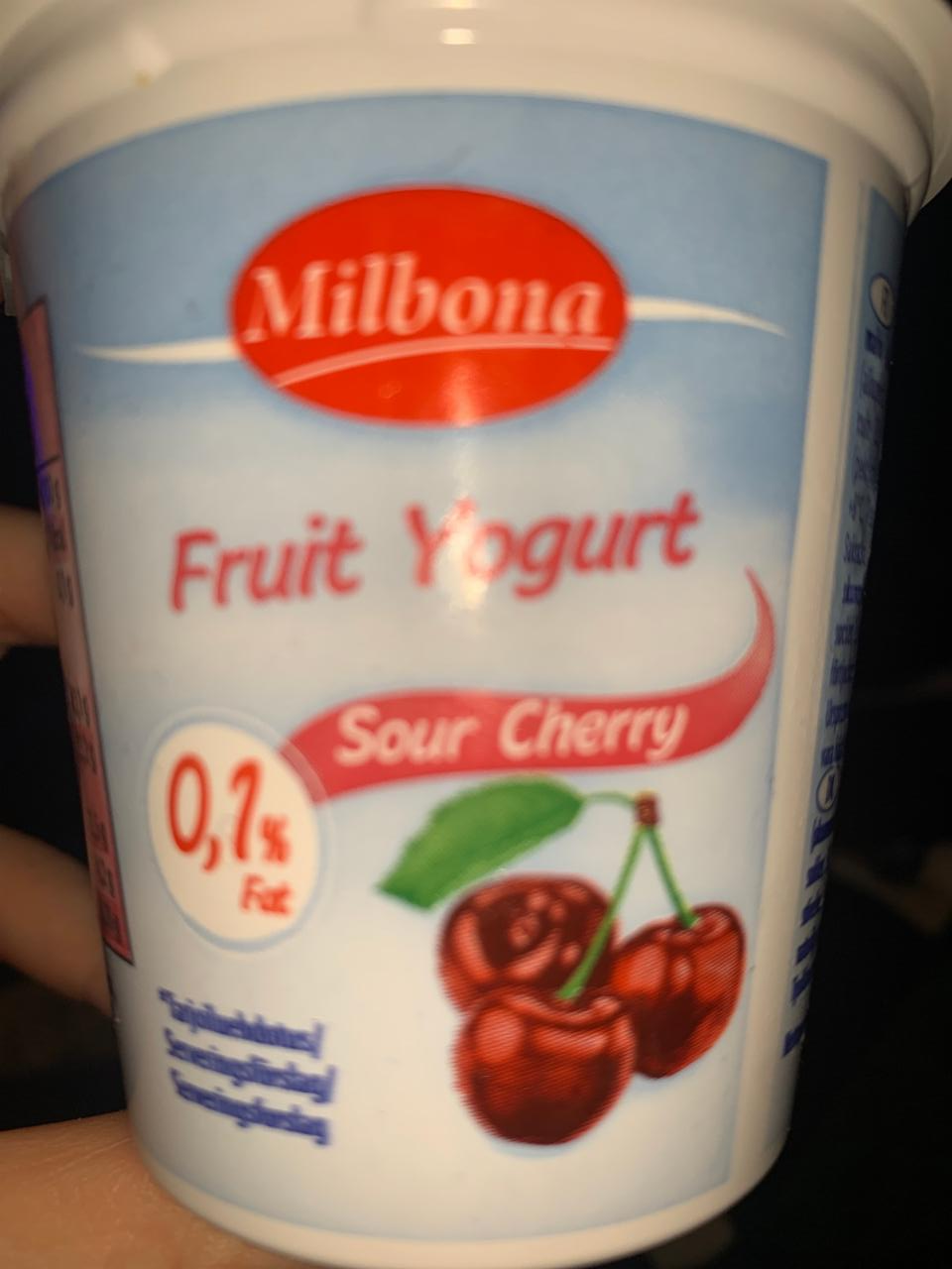 Fotografie - fruit yogurt sour cherry Milbona