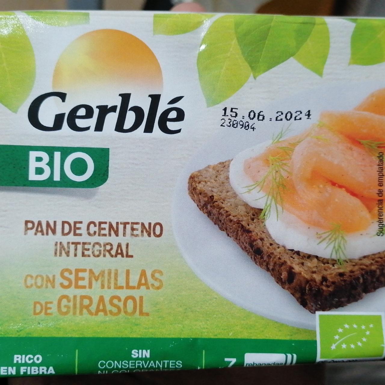 Fotografie - bio Pan de centeno integral con semillas de girasol Gerblé