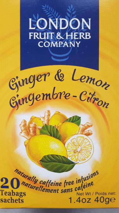 Fotografie - Ginger & Lemon caffeine free tea London Fruit&Herb Company