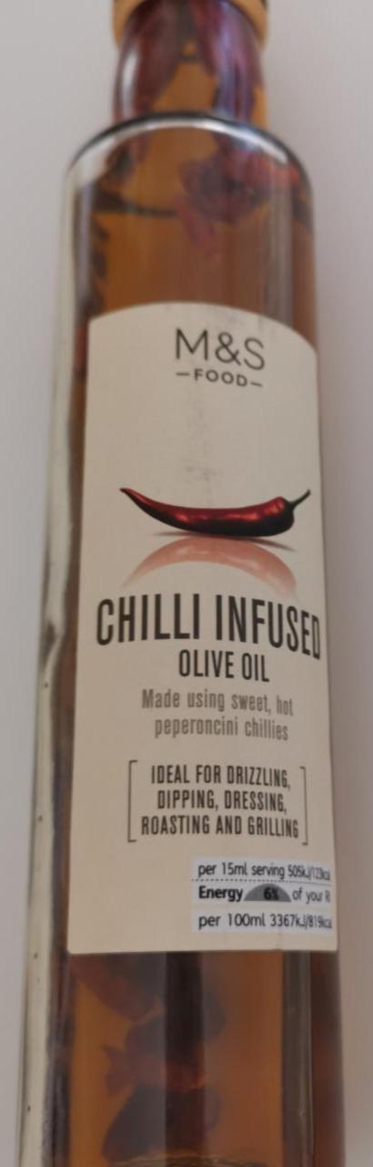 Fotografie - Olivový olej 97% s extra sušenými chilli papričkami M&S Food