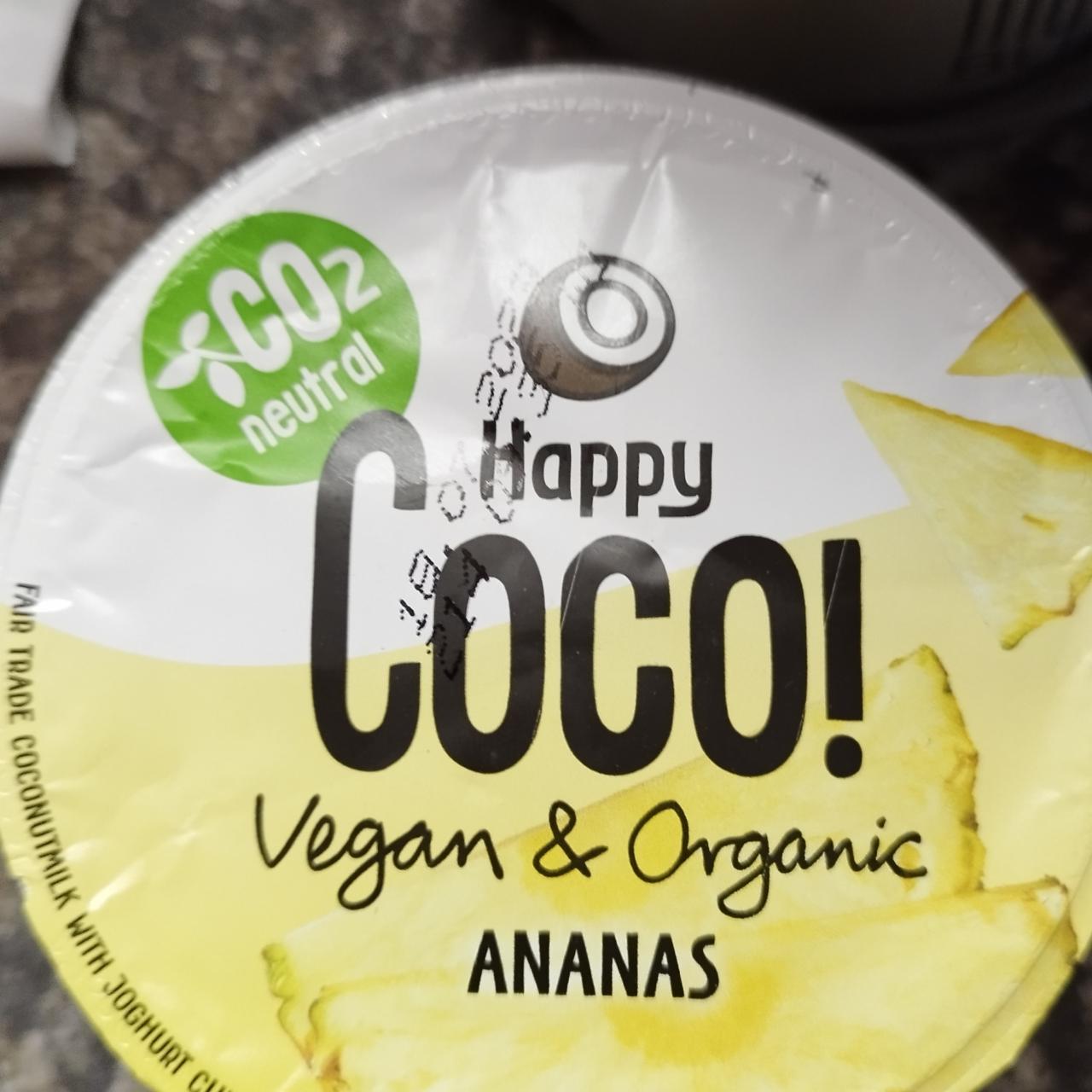 Fotografie - Vegan & Organic jogurt s ananasem Happy Coco!