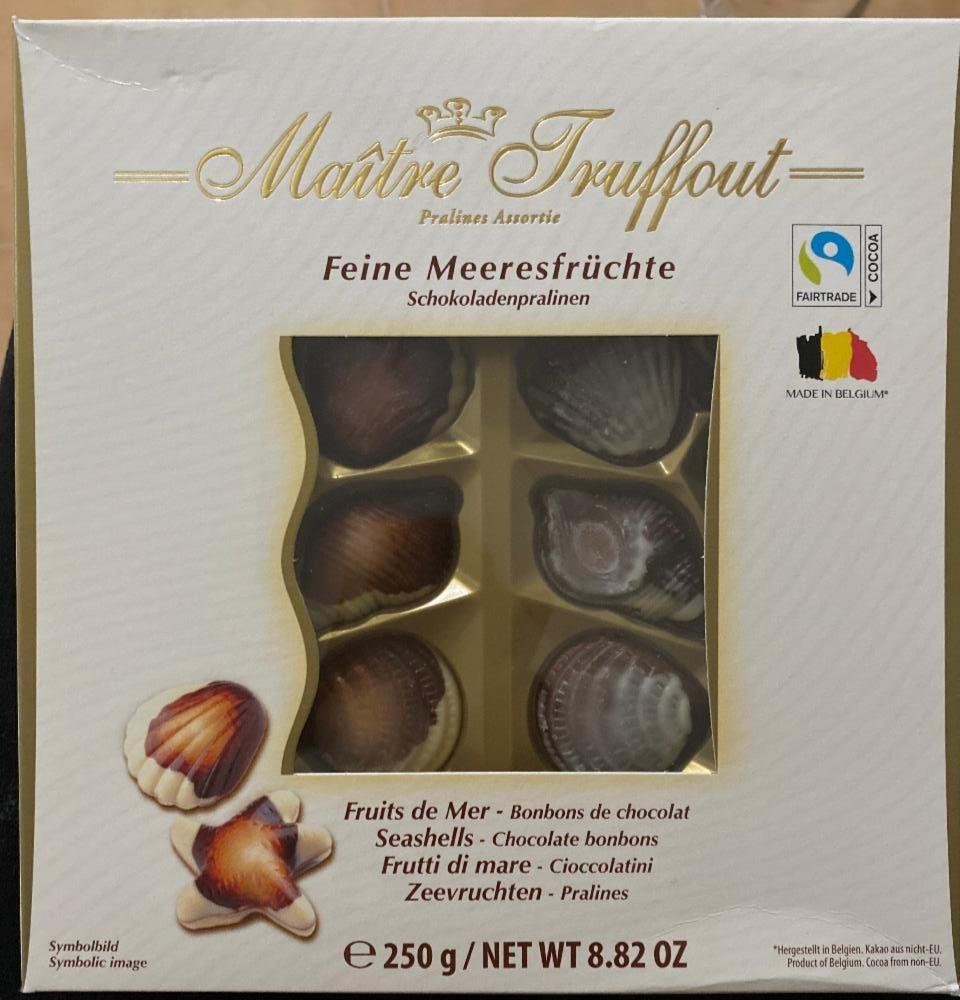 Fotografie - Feine Meeresfrüchte Schokoladenpralinen Maître Truffout