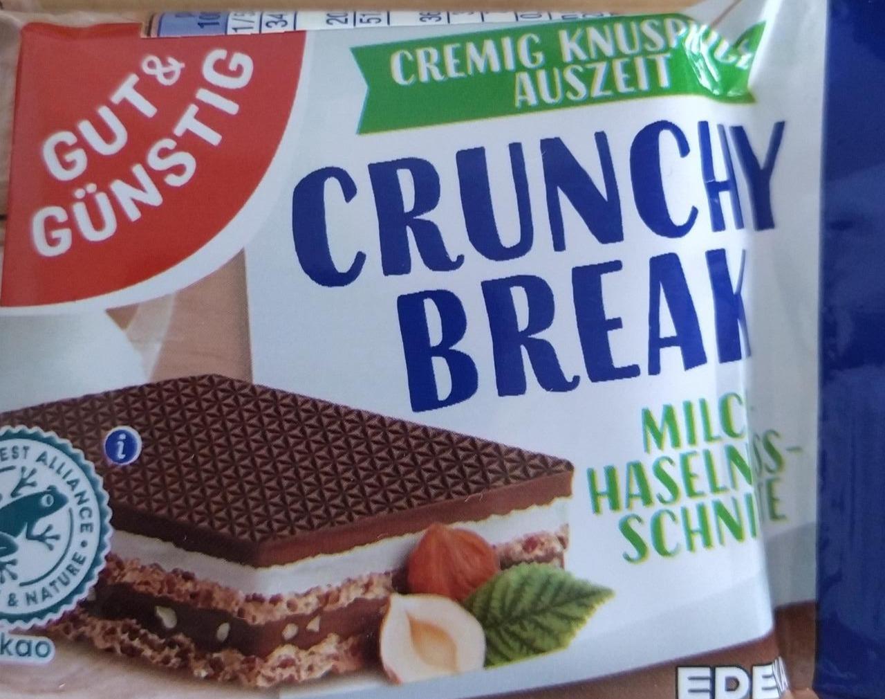 Fotografie - Crunchy break Milch Haselnussschnitte Gut&Günstig