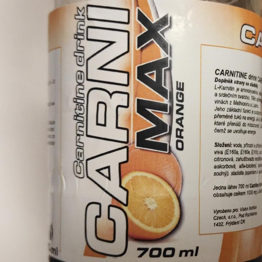 Fotografie - Carni Max Orange Carnitine drink Vision Nutrition
