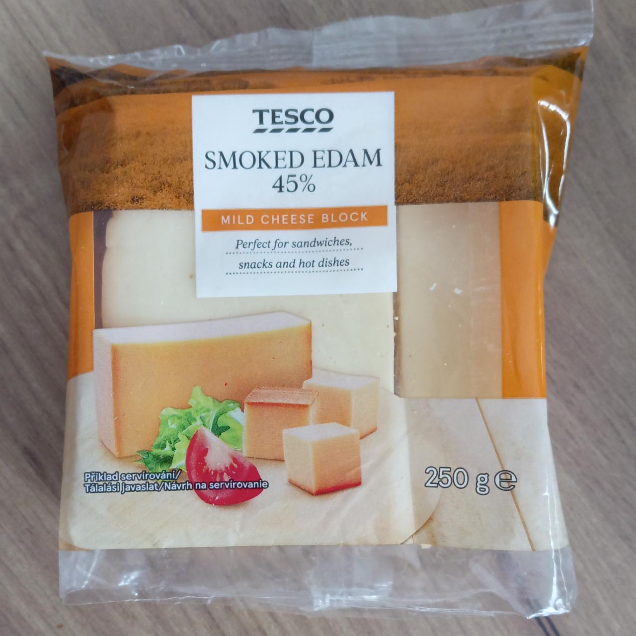Fotografie - Smoked edam 45% mild cheese block Tesco