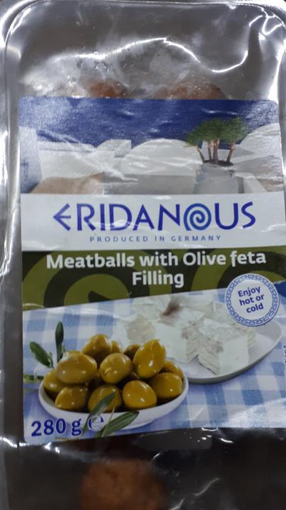 Fotografie - Masové kuličky z vepřového masa s náplní z oliv a sýru Feta Eridanous