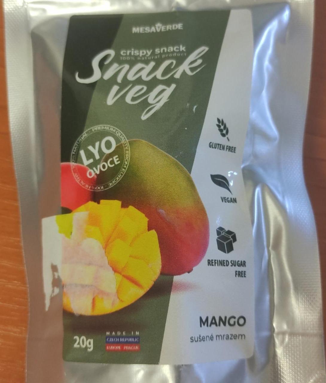 Fotografie - Snack Veg Mango sušené mrazem Mesaverde