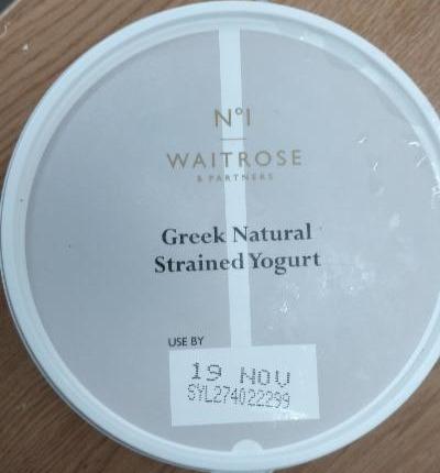 Fotografie - Greek natural strained yogurt Waitrose and partners 