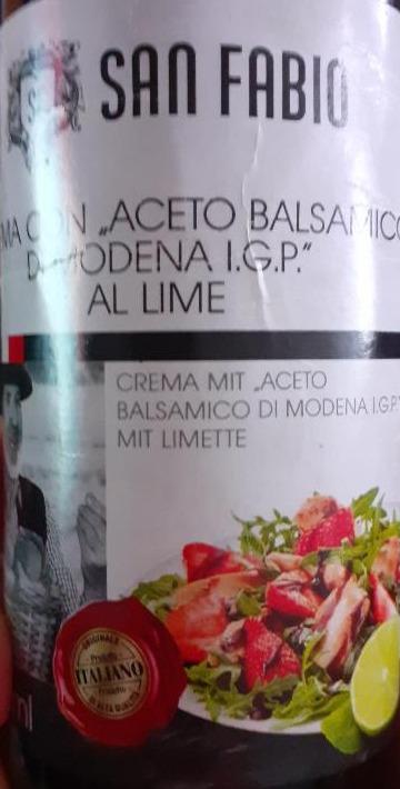 Fotografie - Crema con Aceto Balsamico di Modena al lime (limetka) San Fabio