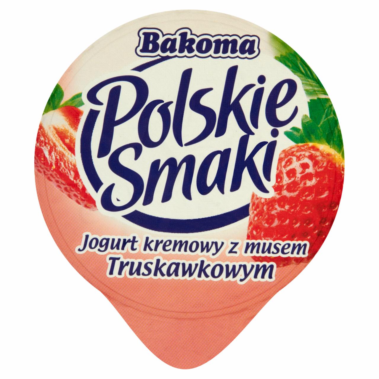 Fotografie - Polskie Smaki Jogurt kremowy z musem Truskawkowym Bakoma