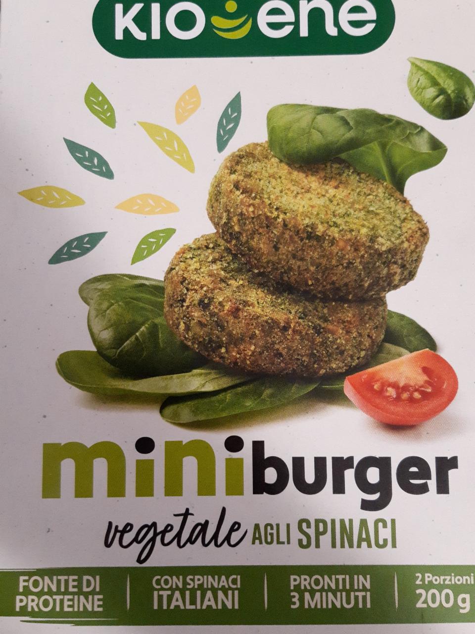 Fotografie - Miniburger Vegetale Agli Spinaci Kioene