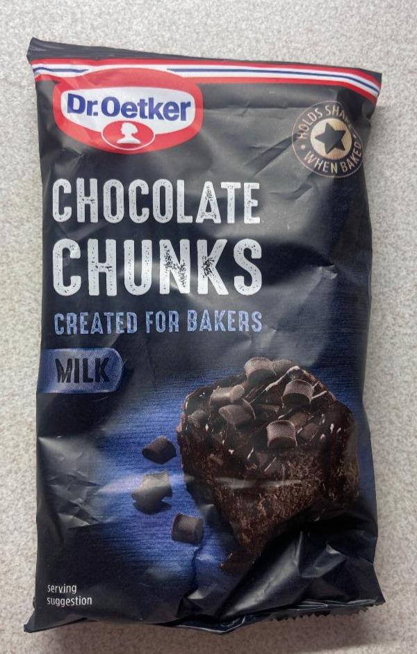 Fotografie - Chocolate chunks Milk Dr.Oetker
