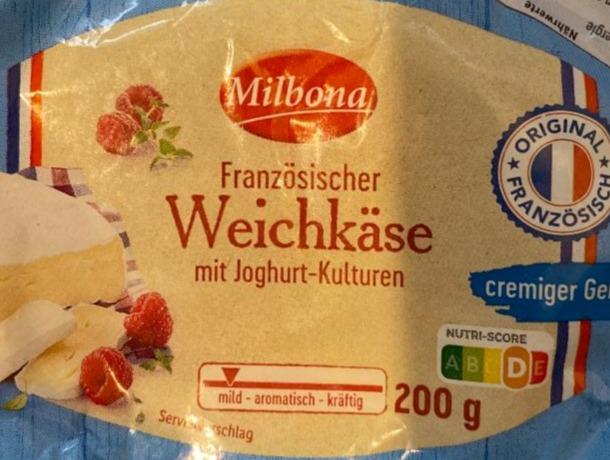 Fotografie - Französischer Weichkäse mit Joghurt-Kulturen Milbona