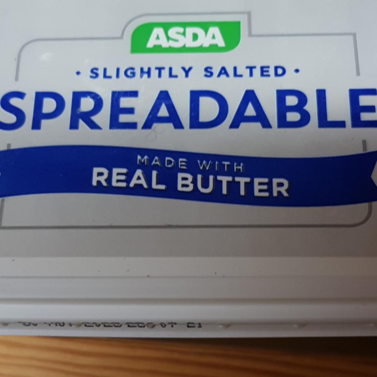 Fotografie - Slightly salted Spreadable with Real Butter Asda
