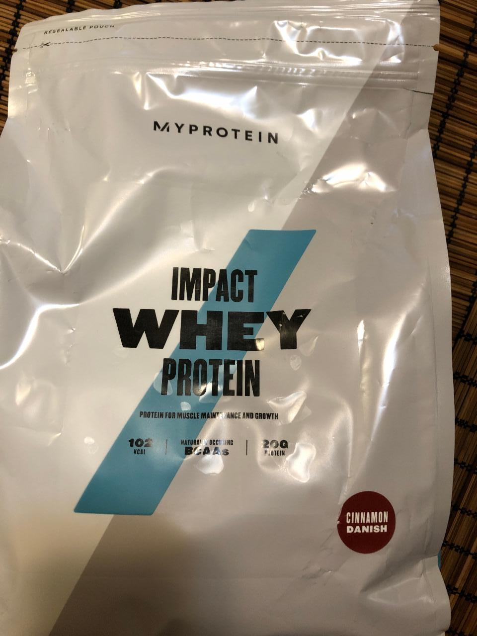 Fotografie - Impact Whey protein Cinnamon Danish Myprotein