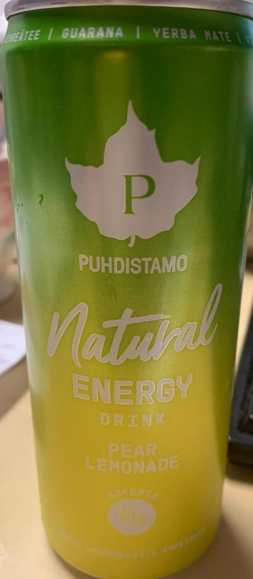 Fotografie - Natural energy drink Pear lemonade Puhdistamo