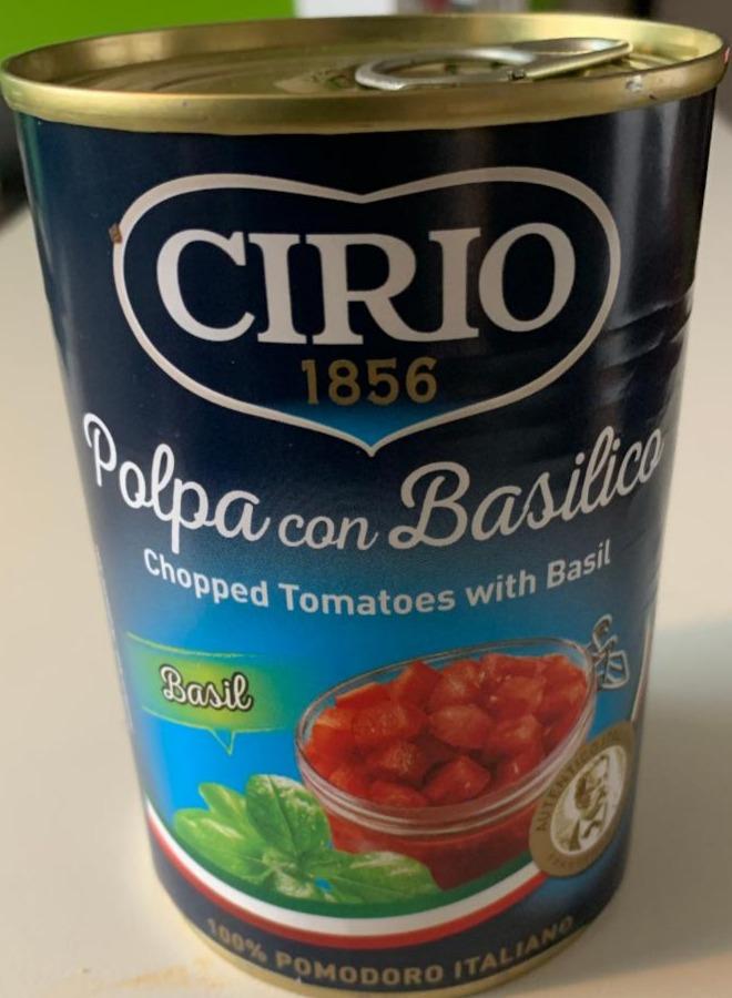 Fotografie - Loupaná krájená rajčata s bazalkou Cirio