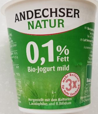 Fotografie - Jogurt bílý Fit 0,1% Bio Andechser