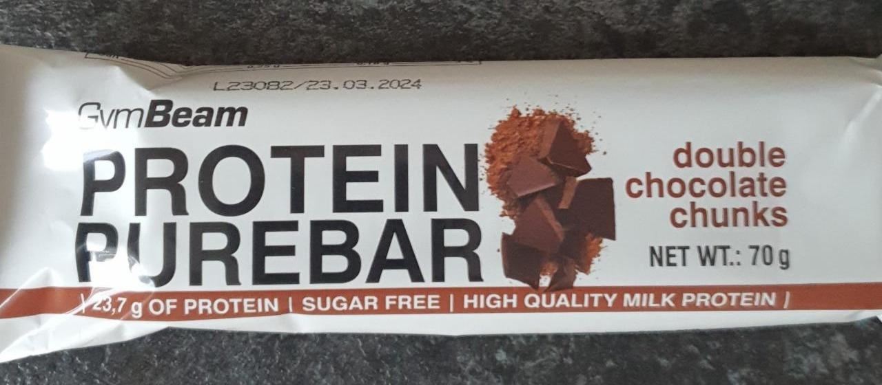 Fotografie - Protein purebar double chocolate chunks GymBeam
