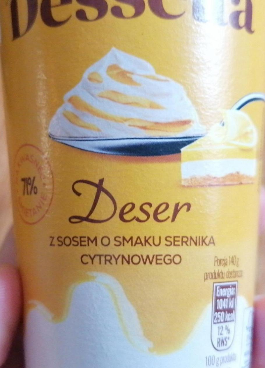 Fotografie - Deser z sosem o smaku sernika cytrynowego Dessella