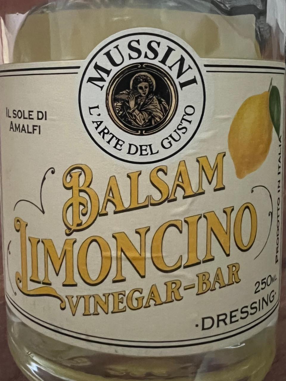 Fotografie - Balsam Limoncino Vinegar-Bar Dressing Mussini