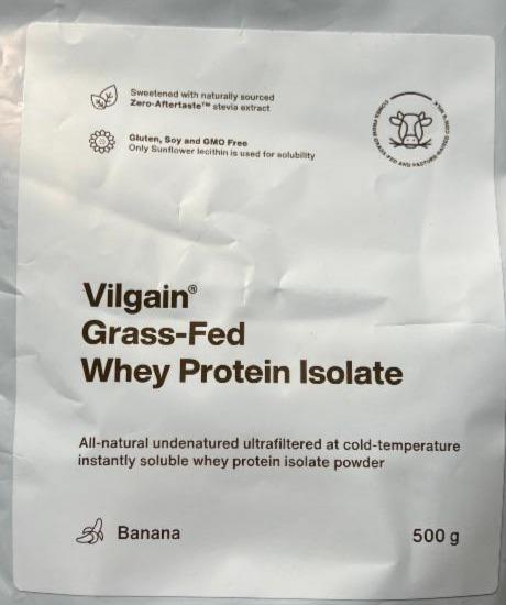 Fotografie - Grass-Fed Whey Protein Isolate Banana Vilgain