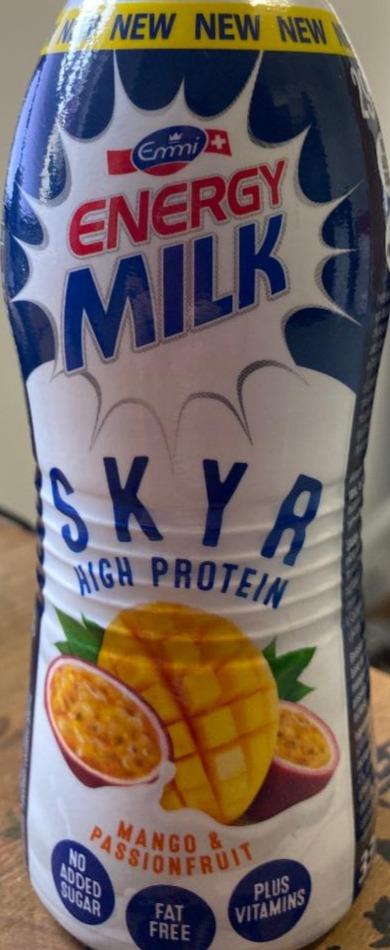 Fotografie - Energy milk skyr high protein Mango & Passiofruit Emmi