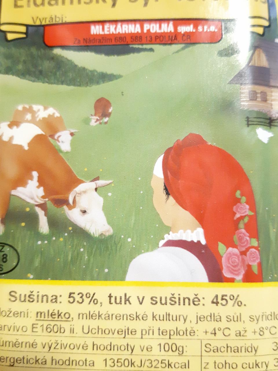Fotografie - Eidamský sýr 45% t.v.s. Mlékárna Polná
