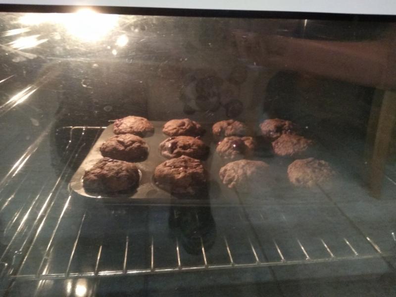 Čokoládové višňové muffiny
