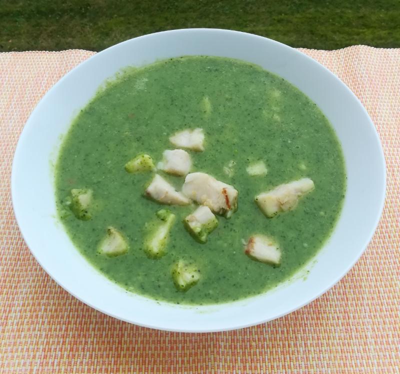 Brokolicová polévka s treskou