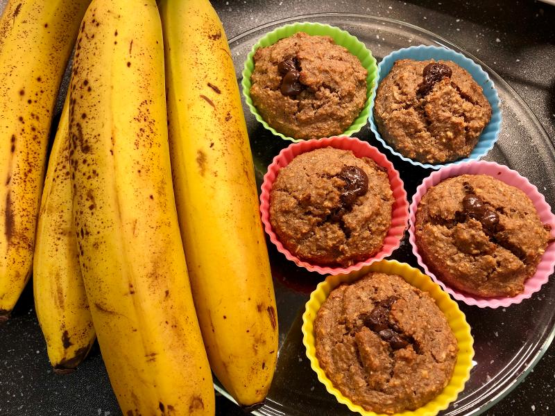 Bezlepkové vločkové muffiny s banánem