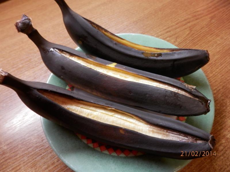 Banán zapečený s medem